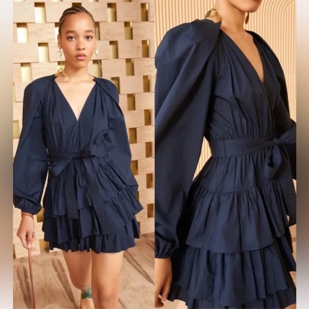 ULLA JOHNSON Miranda Dress In Midnight Sz 8